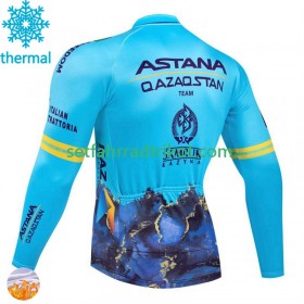 Astana Qazaqstan Radtrikot Winter Thermal Fleece 2024 N001